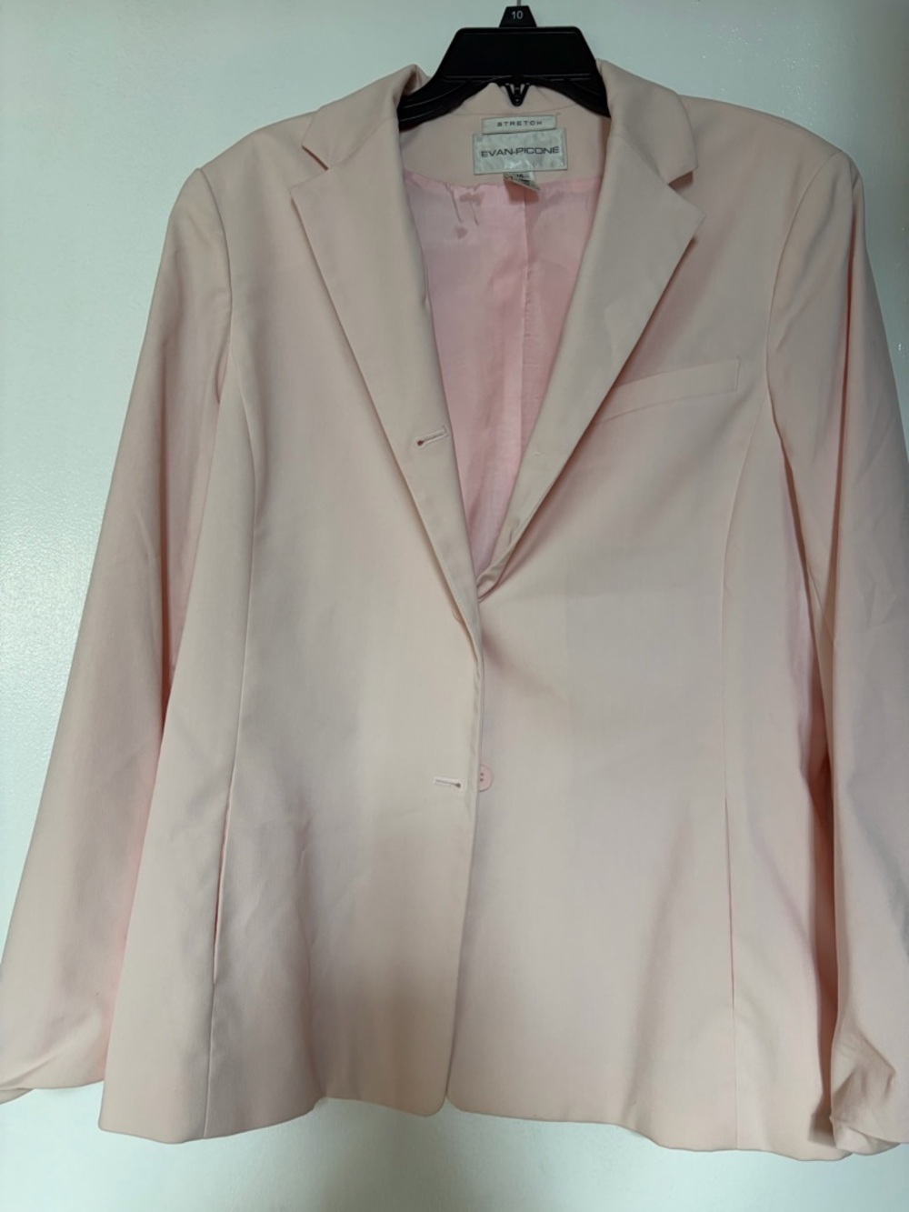 Evan Picone Light Pink Single-Button Blazer